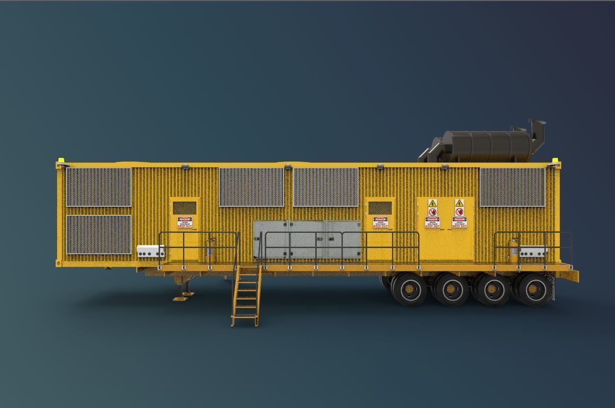 industrial mining genset 3D model_1
