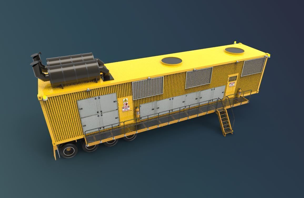 industrial mining genset 3D model_4