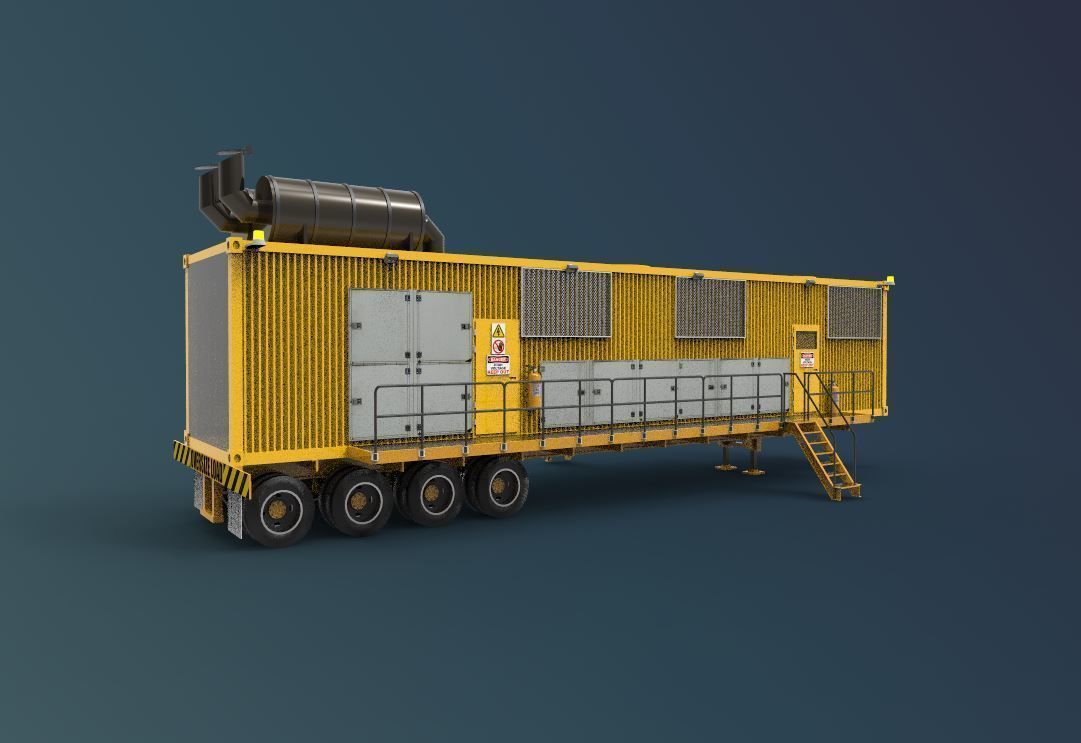 industrial mining genset 3D model_3