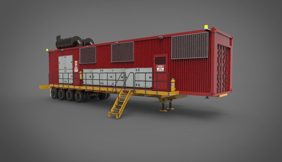 industrial mining genset 3D model_2