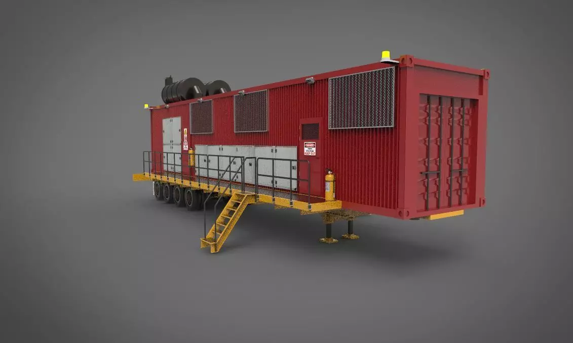 industrial mining genset 3D model_0