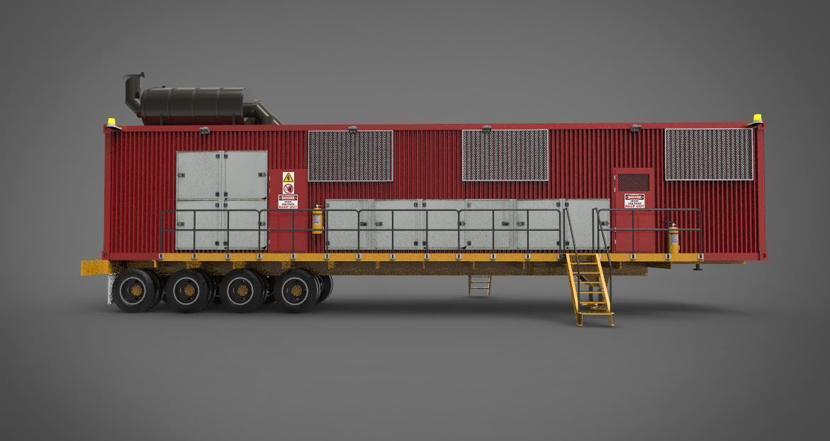 industrial mining genset 3D model_3