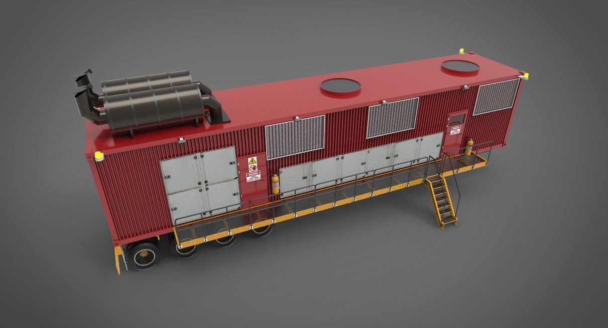 industrial mining genset 3D model_1