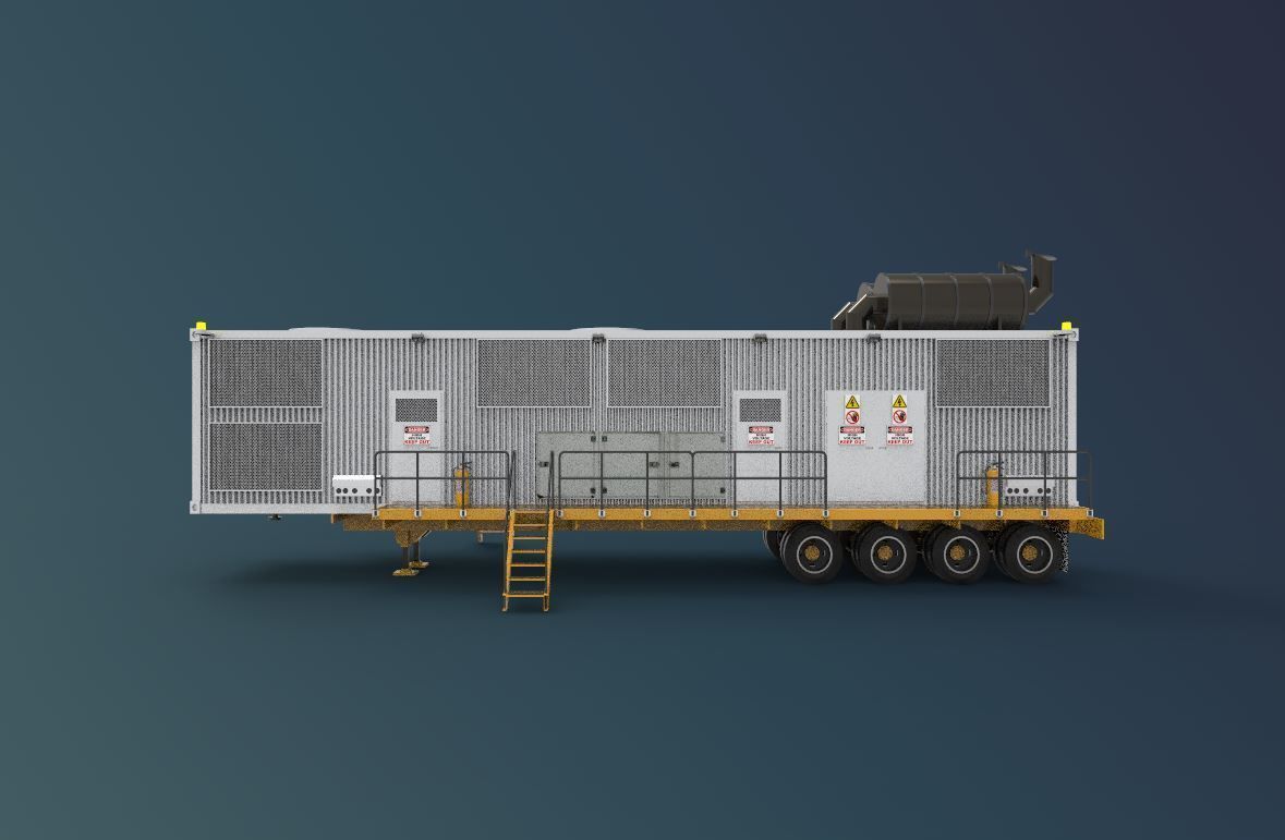 industrial mining genset  3D model_2
