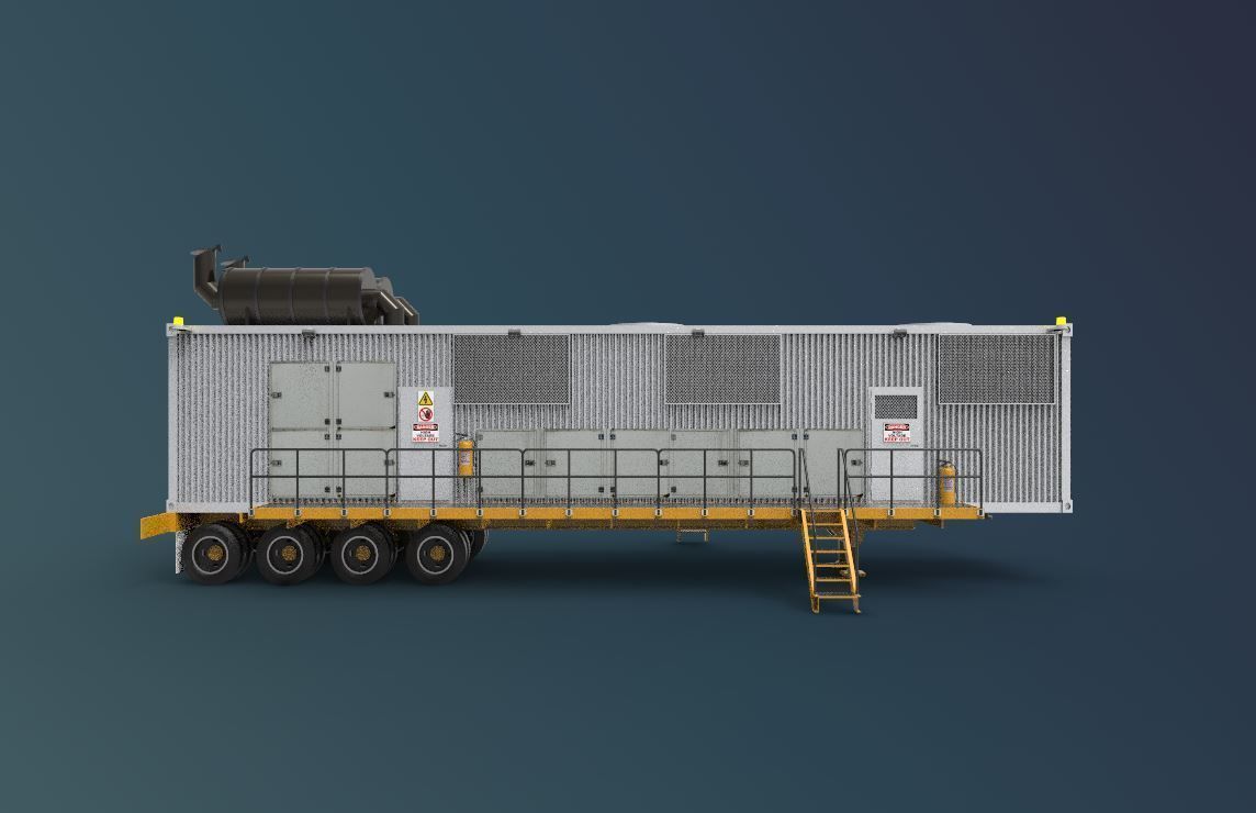 industrial mining genset  3D model_4