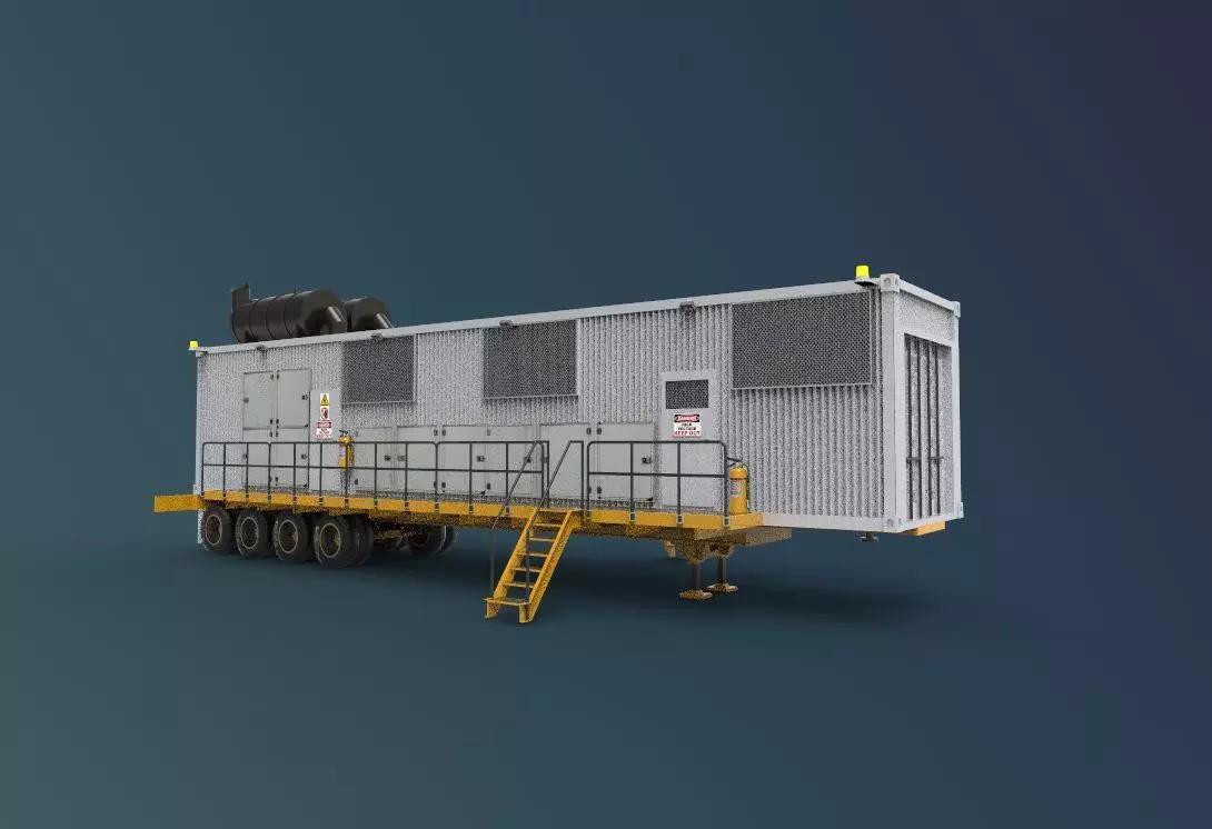 industrial mining genset  3D model_0