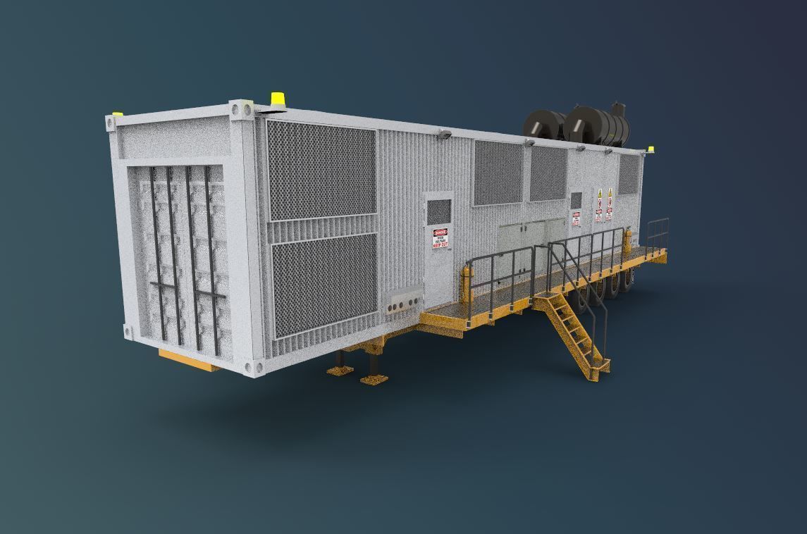 industrial mining genset  3D model_1
