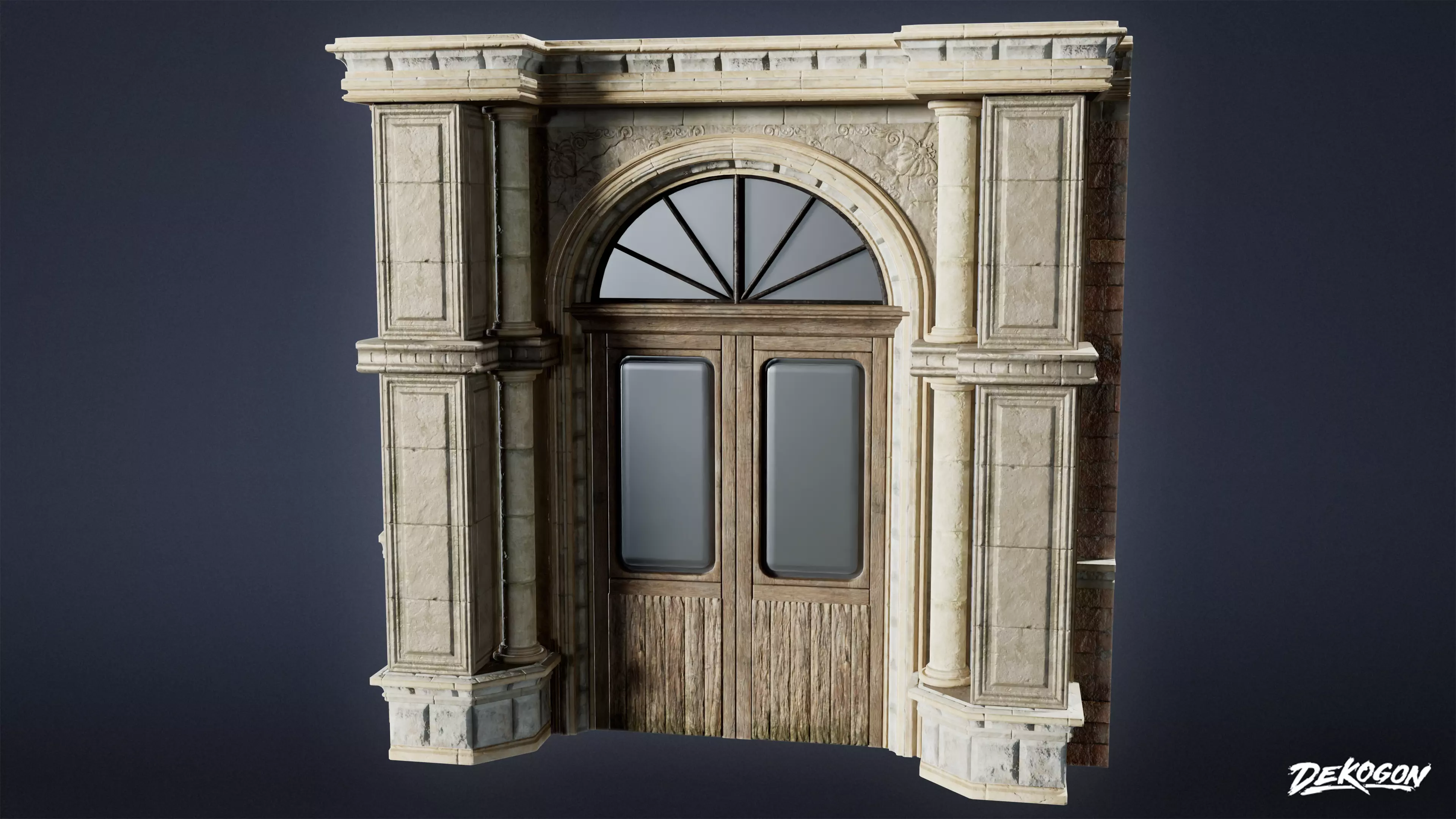 RESISTANCE HOLDOUT - Main Door 01 - LOW POLY Low-poly 3D model