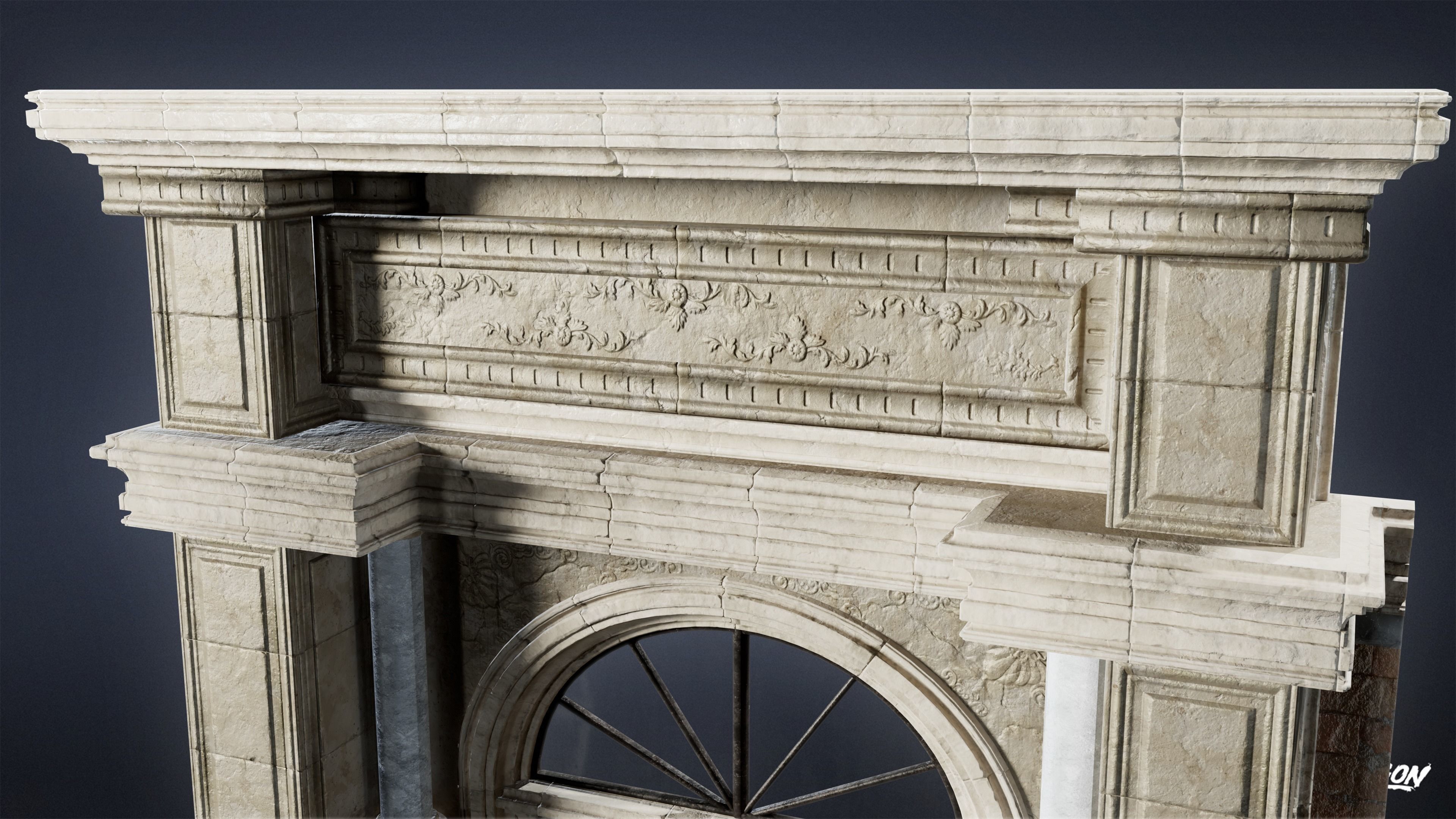 RESISTANCE HOLDOUT - Main Door 02 - LOW POLY Low-poly 3D model_6