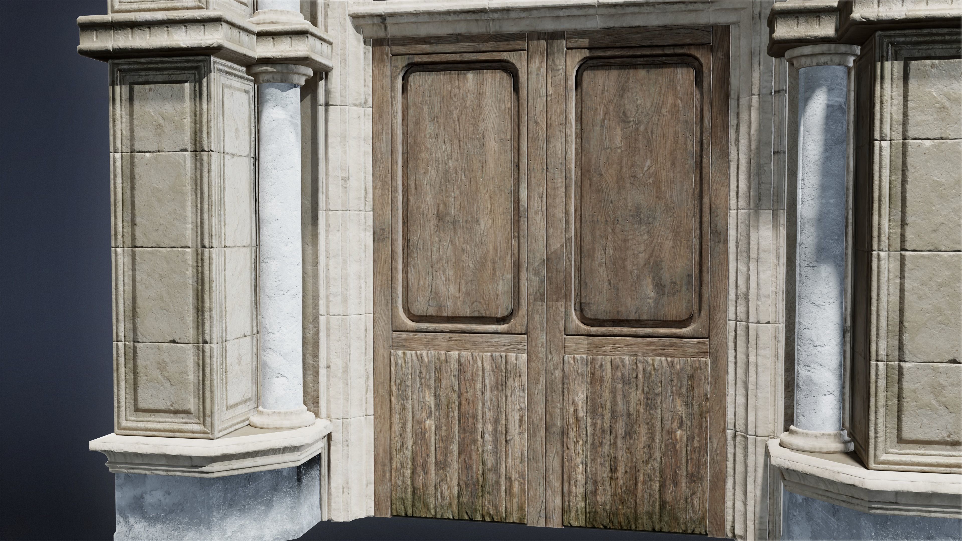 RESISTANCE HOLDOUT - Main Door 02 - LOW POLY Low-poly 3D model_8