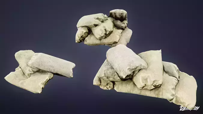 RESISTANCE HOLDOUT - Sandbag 01 - LOW POLY