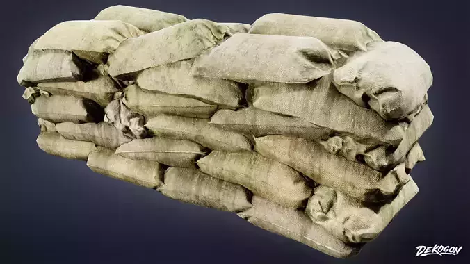 RESISTANCE HOLDOUT - Sandbag 02 - LOW POLY