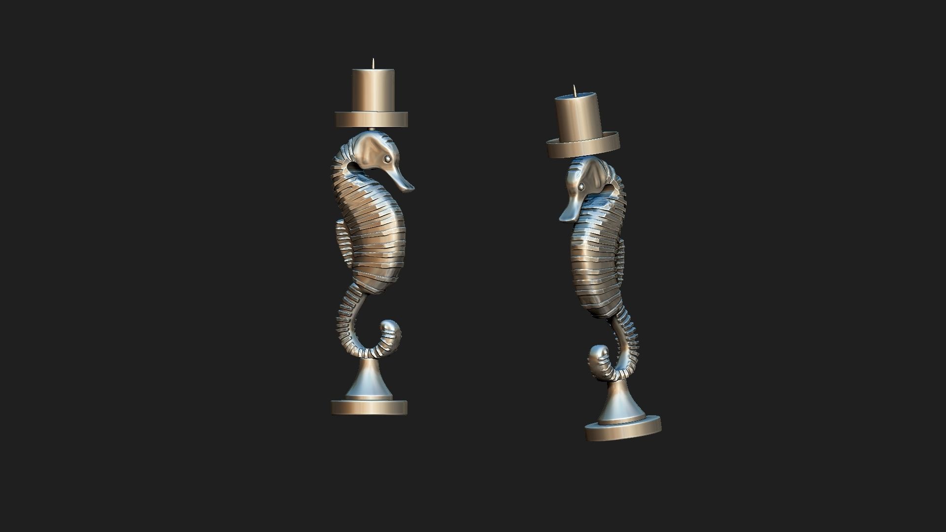 sea horse 3D model_4