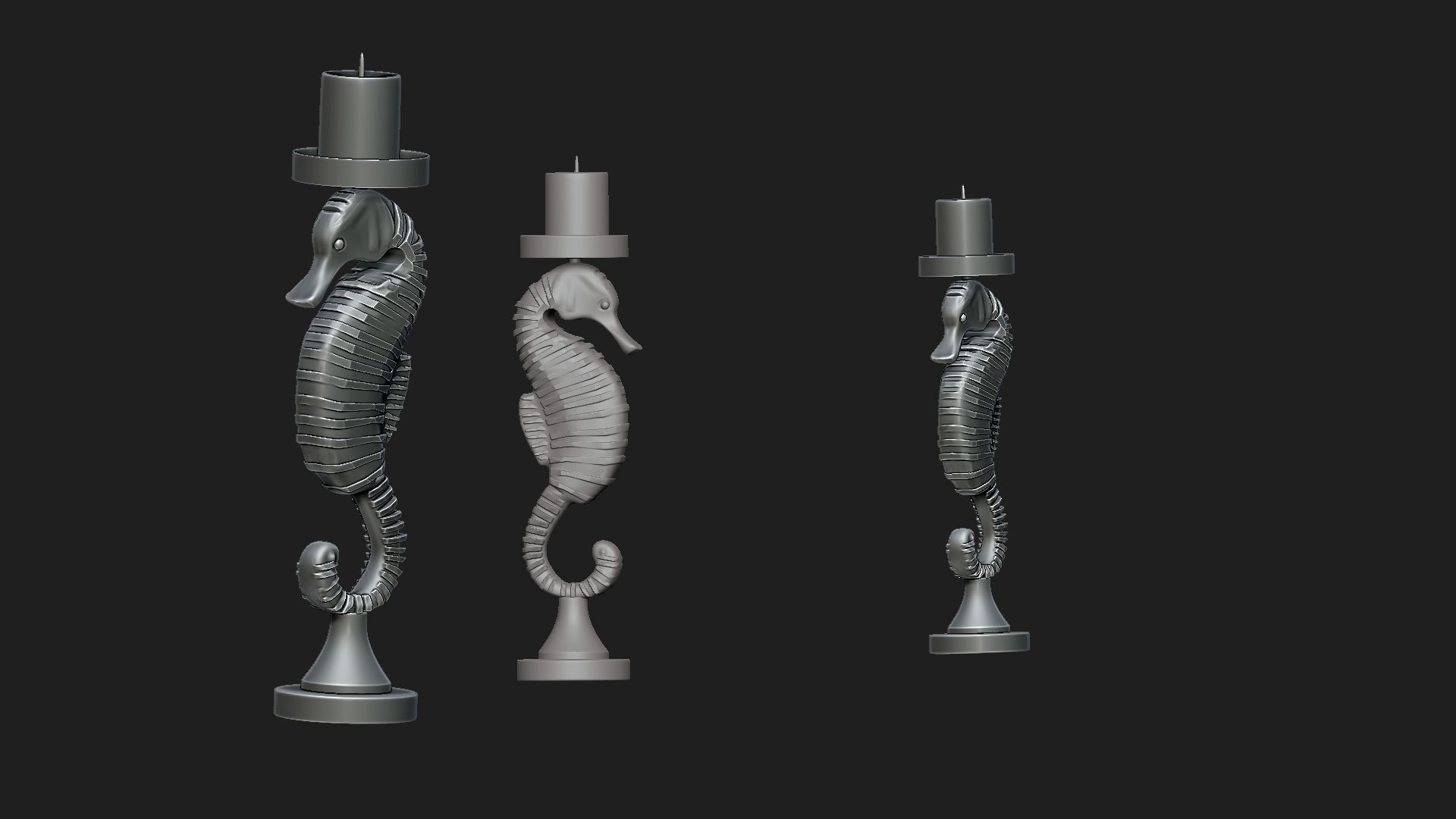 sea horse 3D model_3