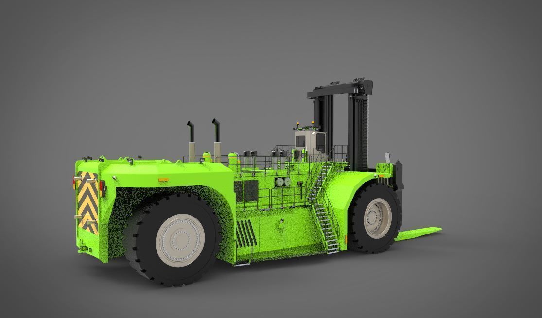 industrial heavy forklift 3D model_4