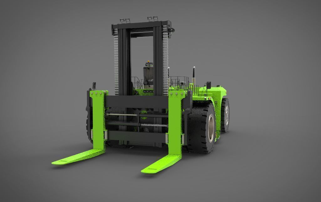 industrial heavy forklift 3D model_3