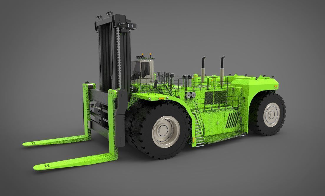 industrial heavy forklift 3D model_2