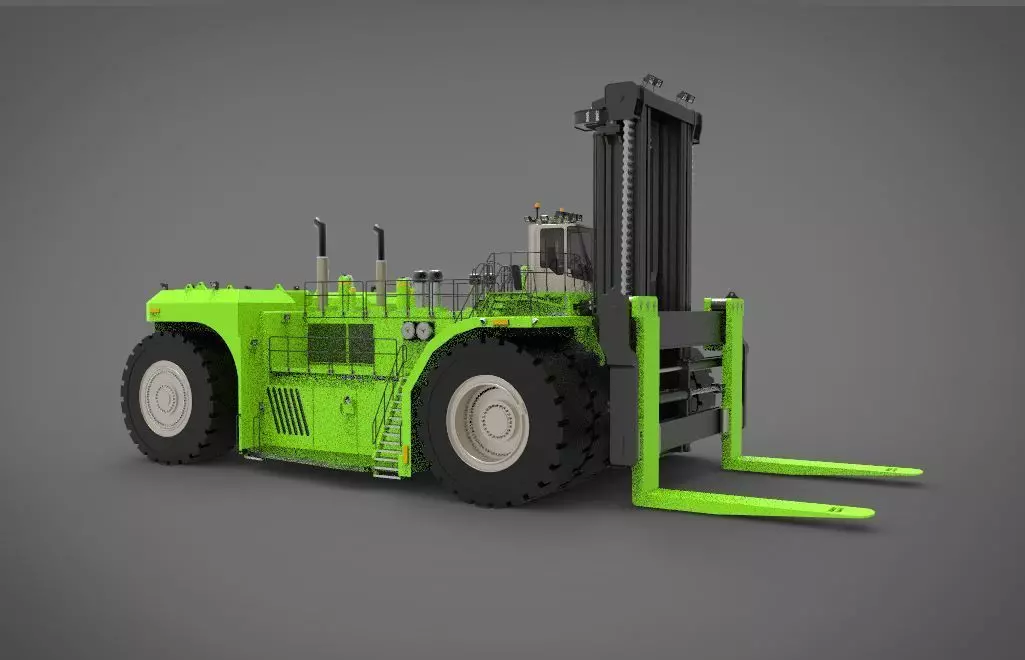 industrial heavy forklift 3D model_0