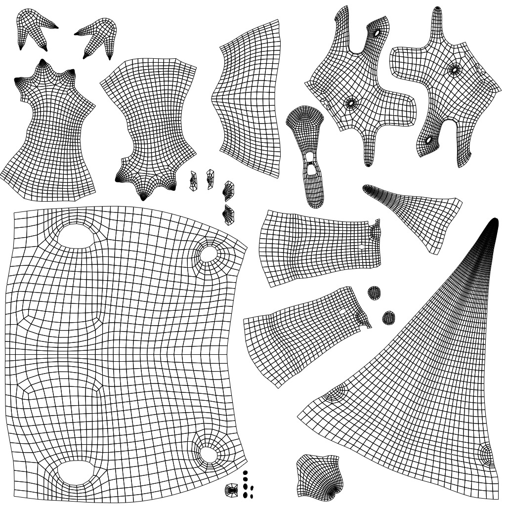 Dinosaur base mesh - Lambeosaurus lambei Low-poly 3D model_10