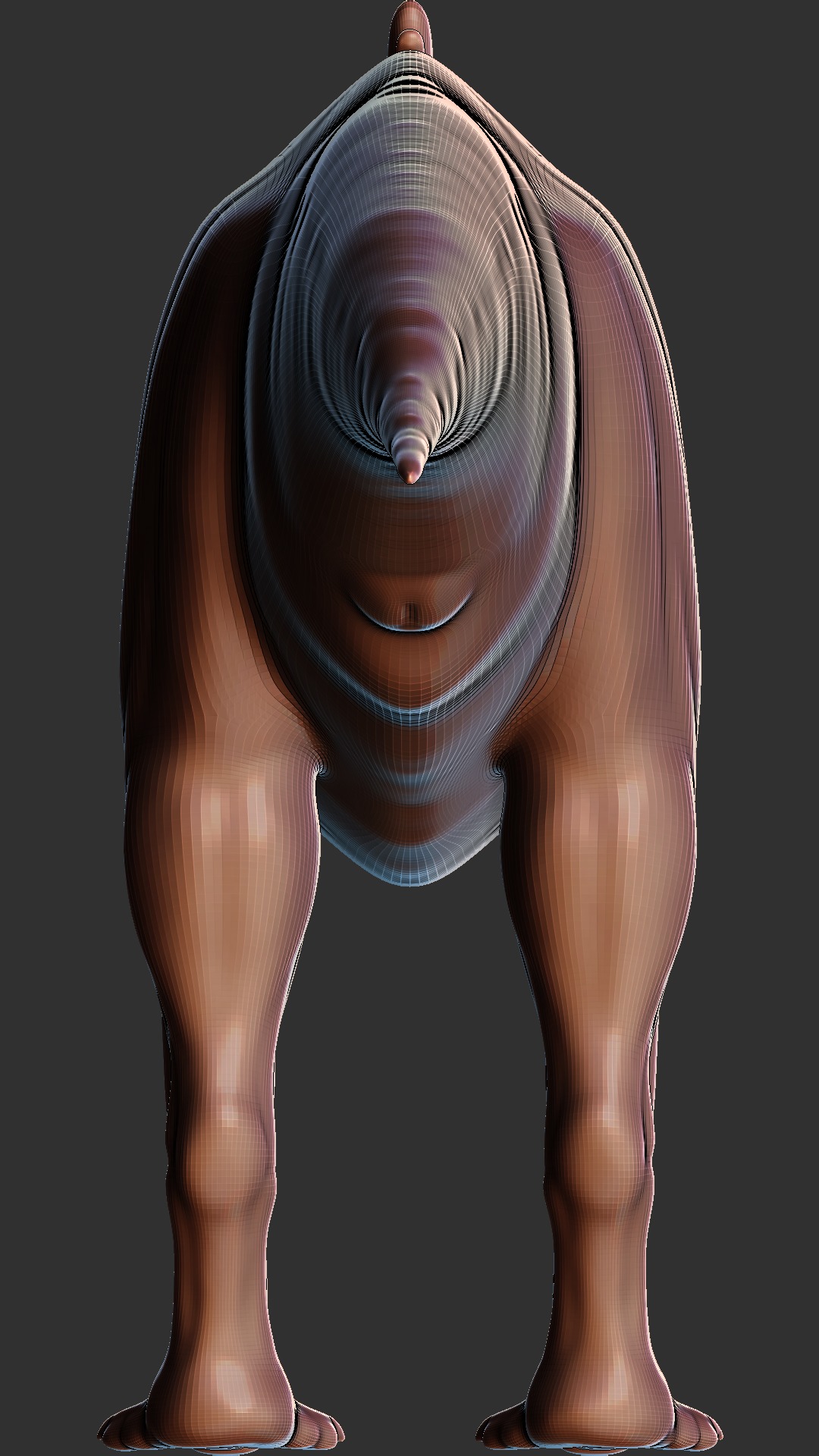 Dinosaur base mesh - Lambeosaurus lambei Low-poly 3D model_7