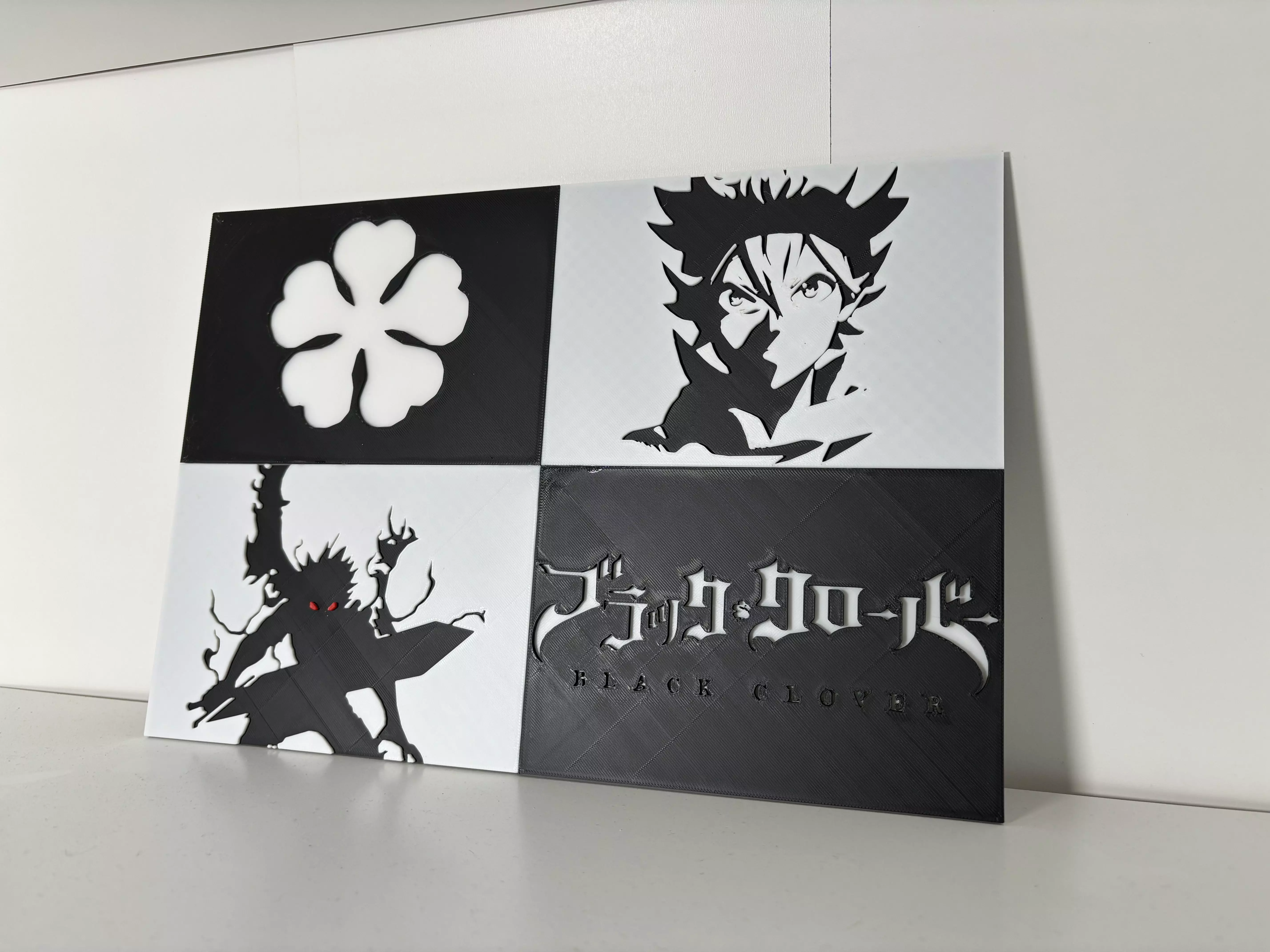 Black Clover Manga Panel Wall Art 3D print model