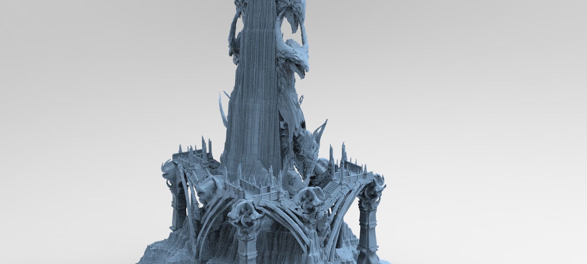 Kharon Ship Watchtower mountain 3D model_3