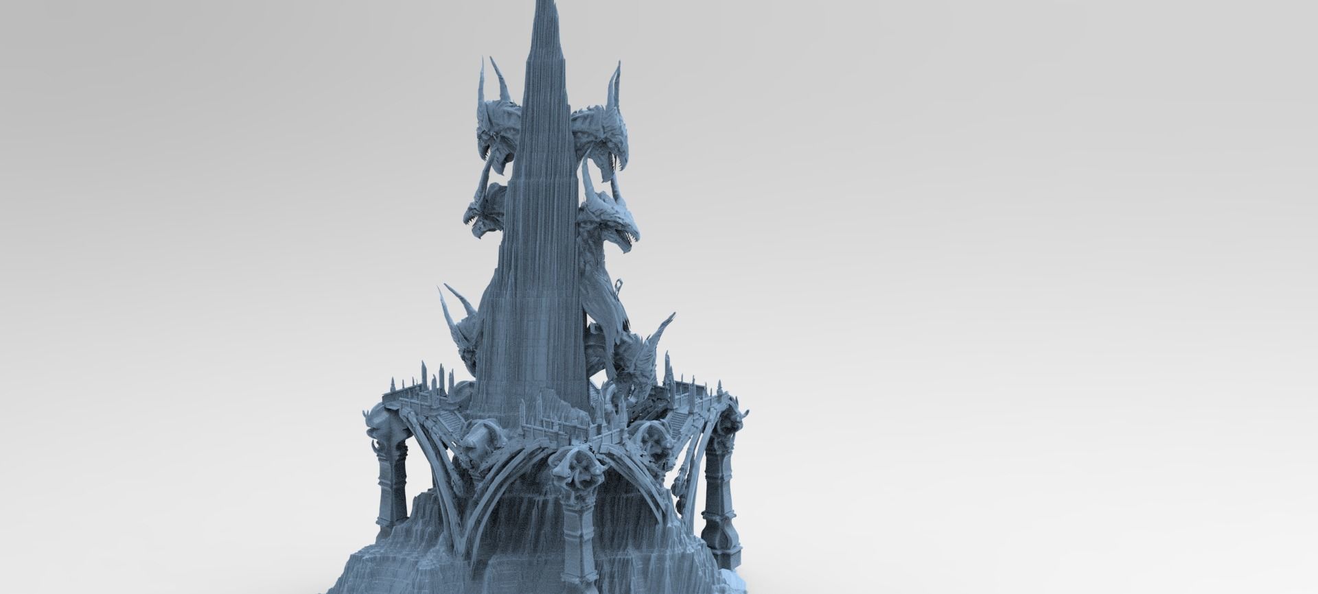 Kharon Ship Watchtower mountain 3D model_4