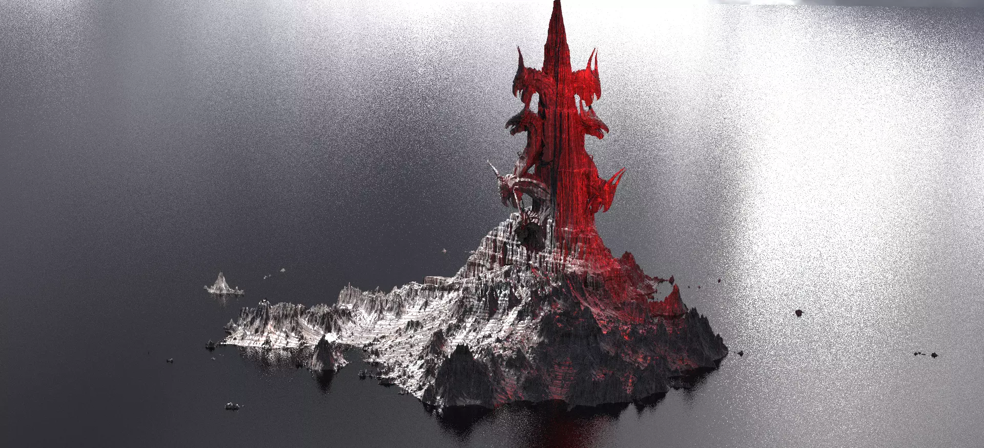 Kharon Ship Watchtower mountain 3D model_0