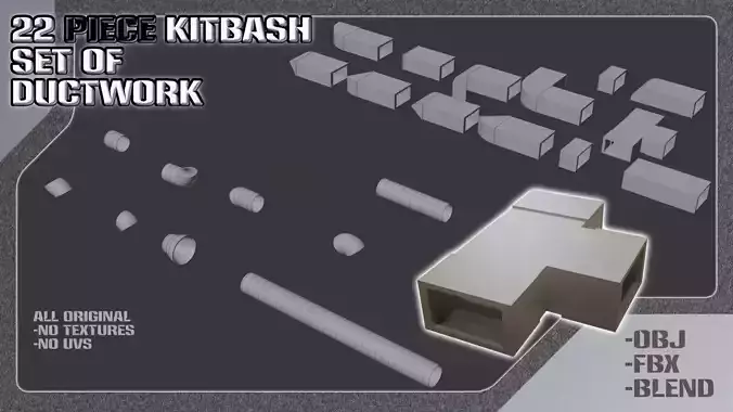 22 Piece Ductwork Kitbash Set