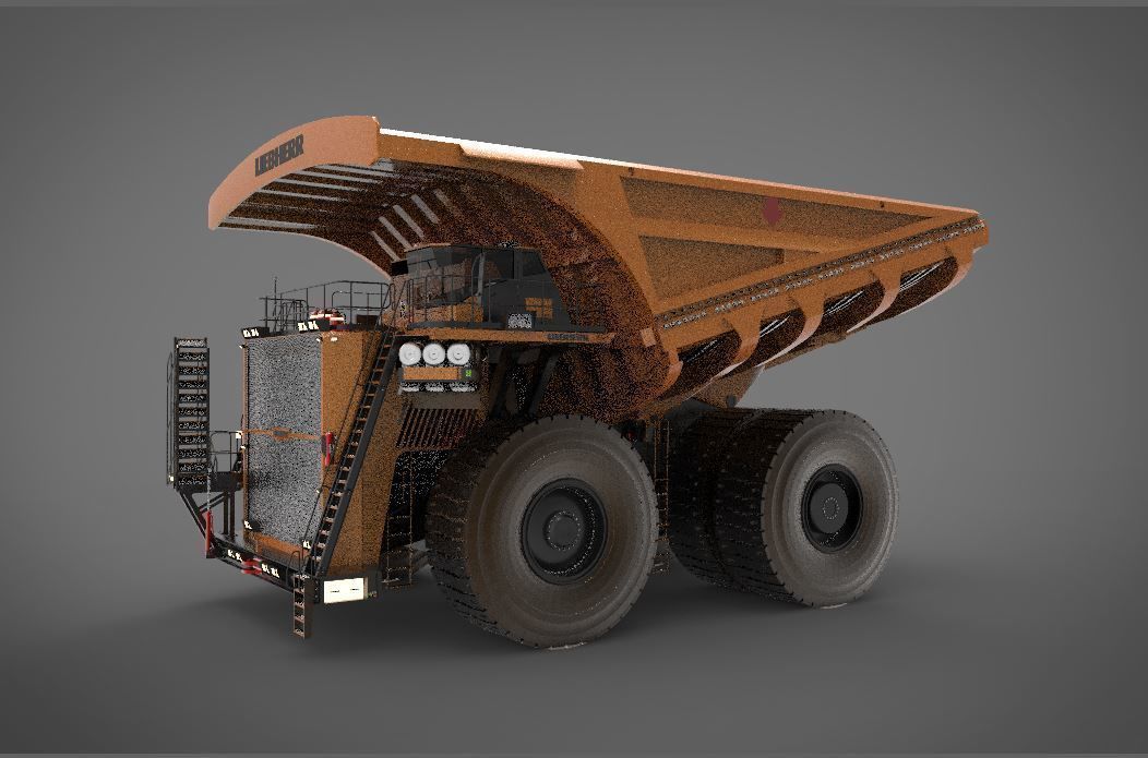 heavy mining truck 3D model_4