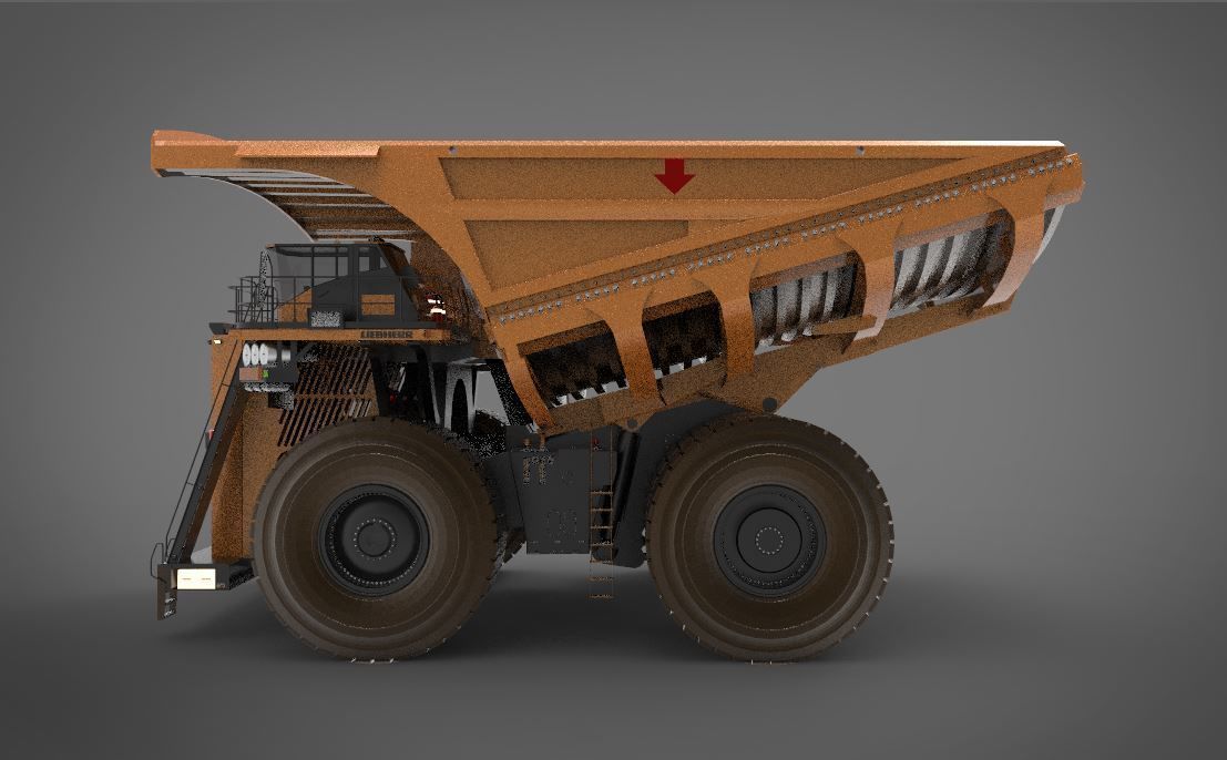 heavy mining truck 3D model_1