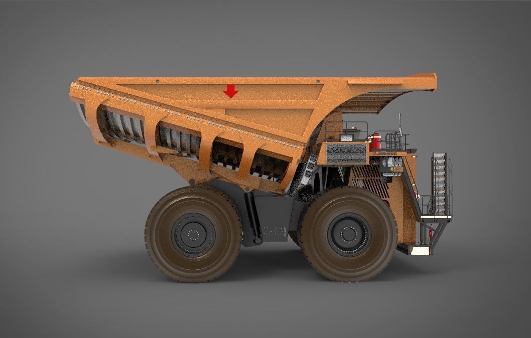 heavy mining truck 3D model_3