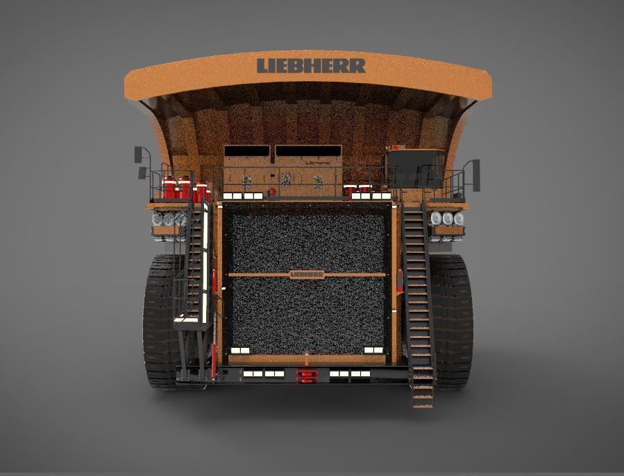 heavy mining truck 3D model_2
