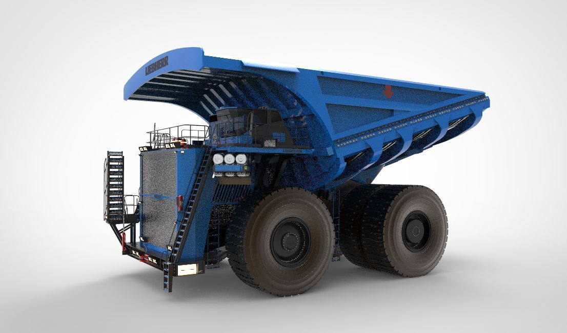 heavy mining truck  3D model_2