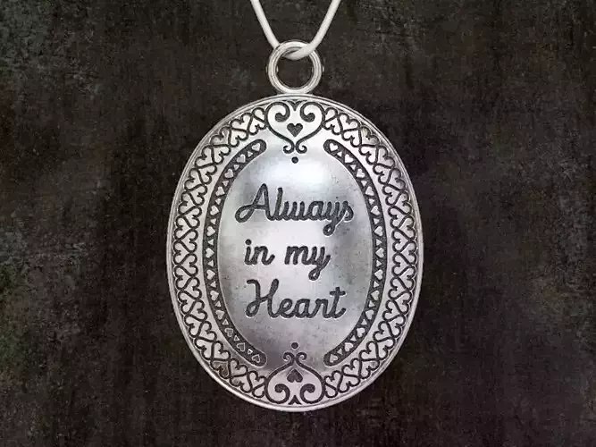 Oval locket for two photos