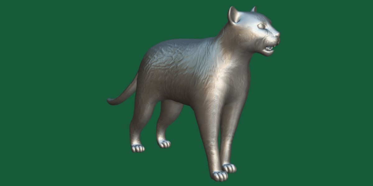 Ocelot Wild Cat Low-poly 3D model_16