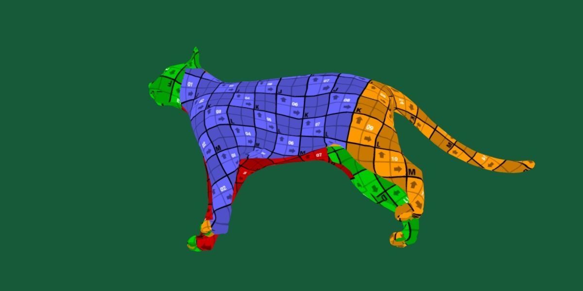 Ocelot Wild Cat Low-poly 3D model_21