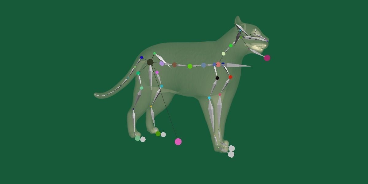 Ocelot Wild Cat Low-poly 3D model_26