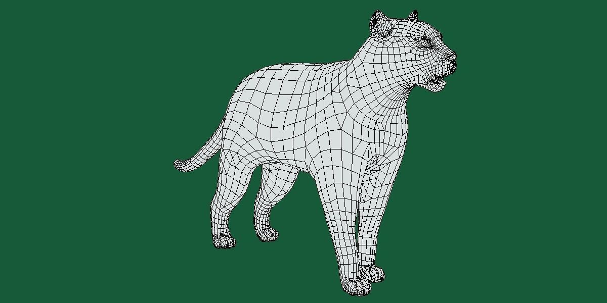 Ocelot Wild Cat Low-poly 3D model_17