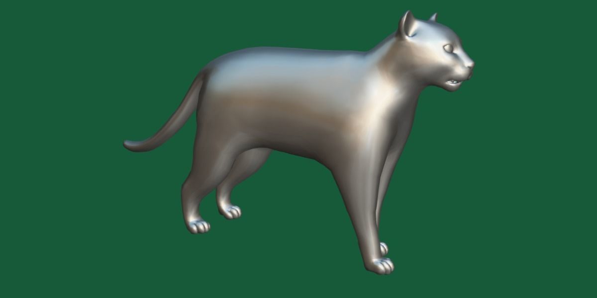 Ocelot Wild Cat Low-poly 3D model_15