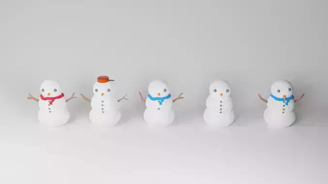 3D modeling of a snowman