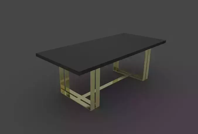 Liang and Eimil Lennox Dining Table Gold Low-poly 3D model