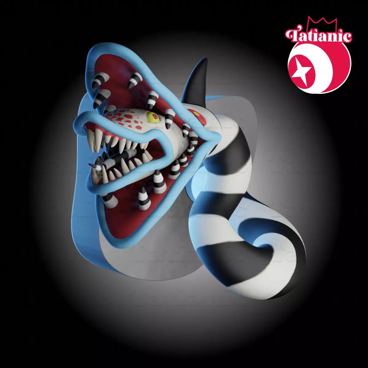 Beetlejuice Sandworm key holder 3D print model_0