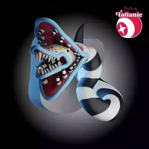 Beetlejuice Sandworm key holder 3D print model