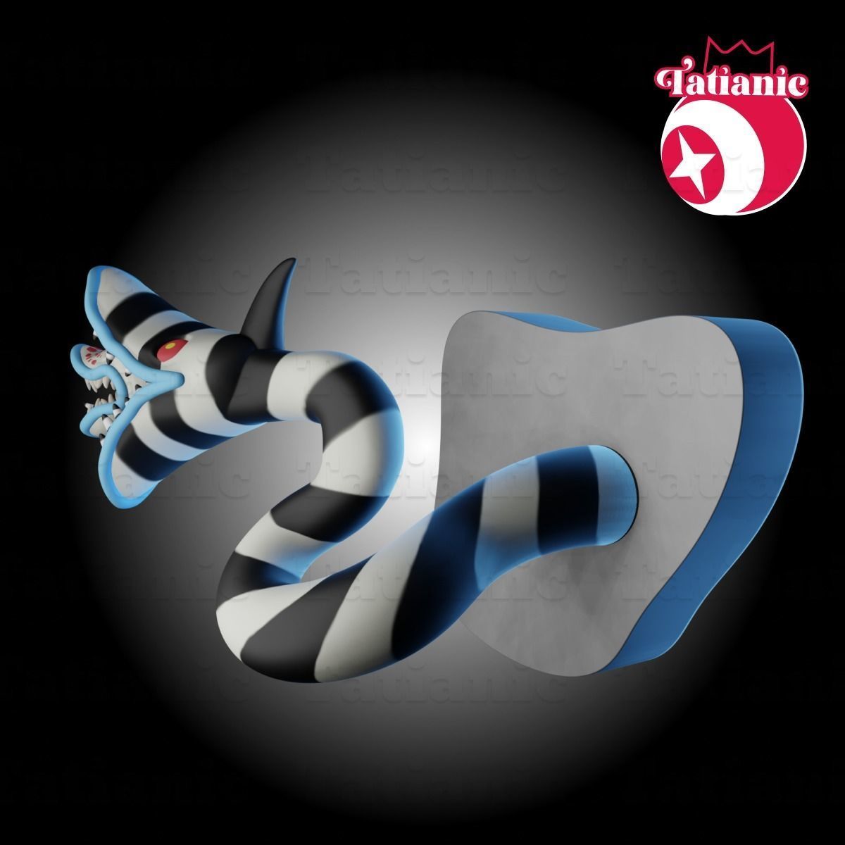 Beetlejuice Sandworm key holder 3D print model_4