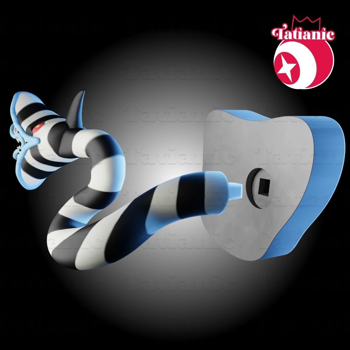 Beetlejuice Sandworm key holder 3D print model_5