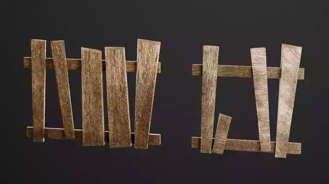 Wooden fence Game Assets item7