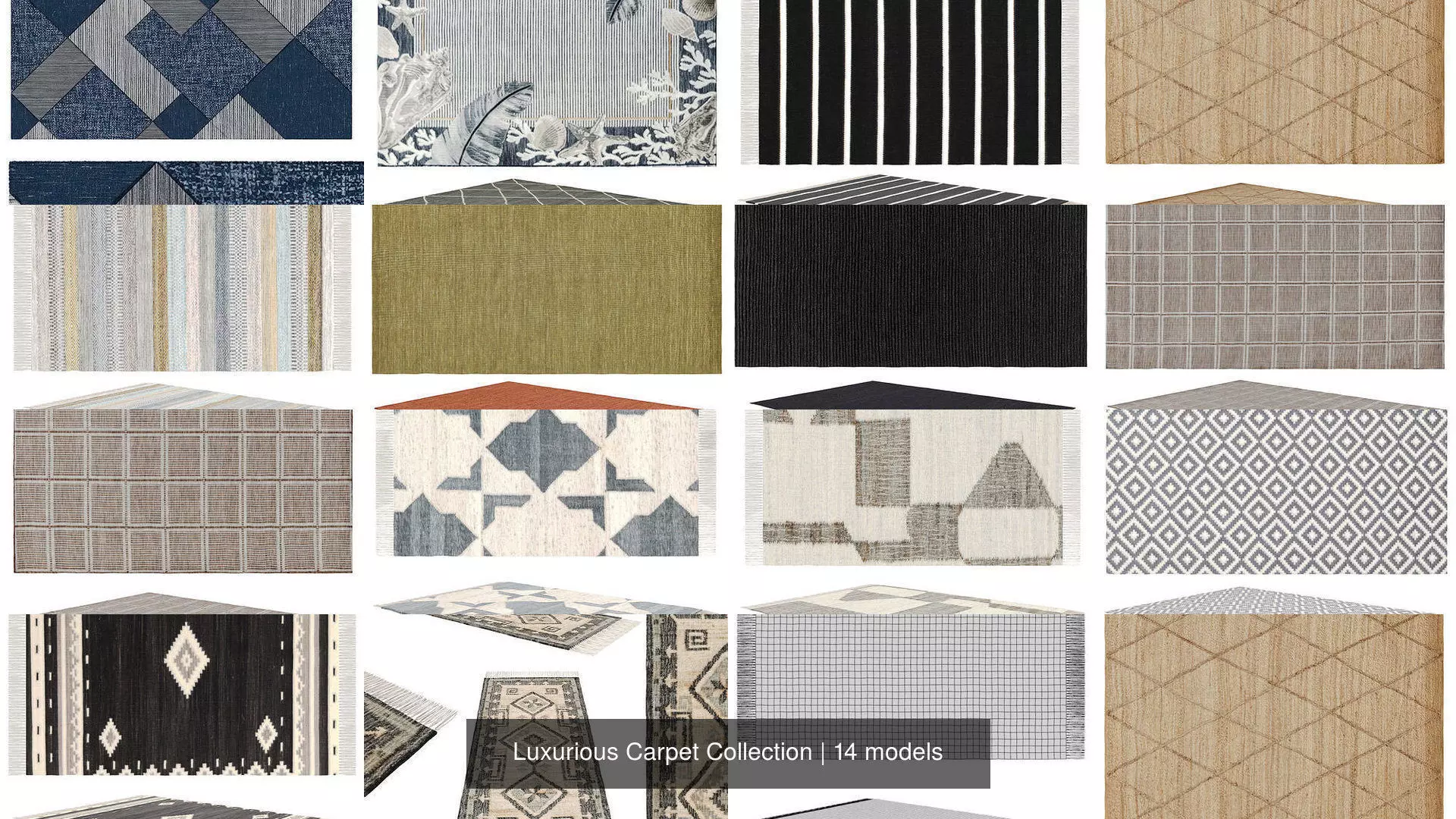 Luxurious Carpet Collection 3D Model Pack