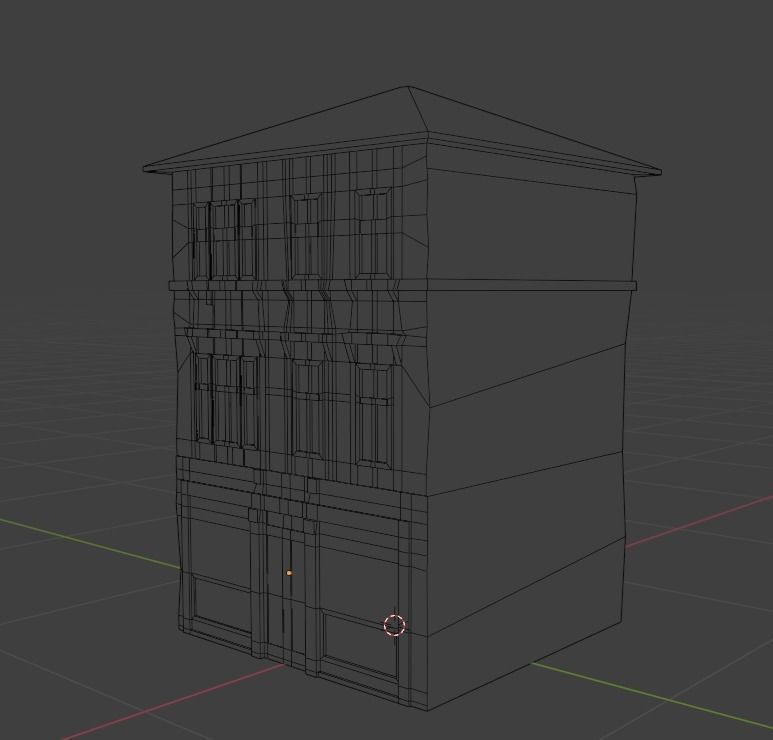 Old Buildings pack of 5 Low-poly 3D model_31