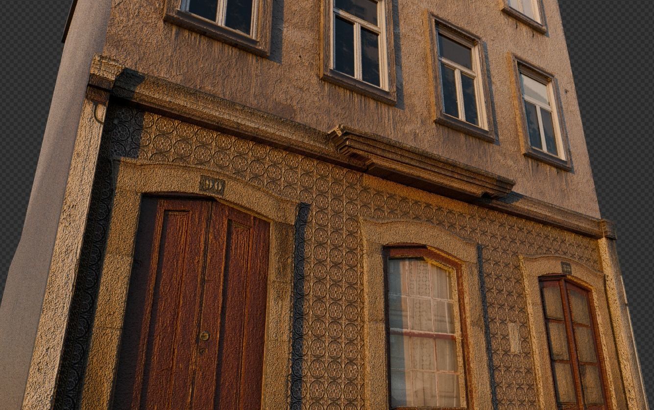 Old Buildings pack of 5 Low-poly 3D model_42